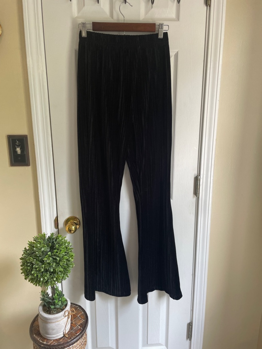 wild fable Black Velvet Whimsical Boho Rave Flared Pants